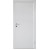 Влагостойкая дверь ПВХ EtaDoor белая одностворчатая с алюминиевой кромкой