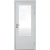 Влагостойкая дверь ПВХ EtaDoor с окном белая одностворчатая с ПВХ кромкой