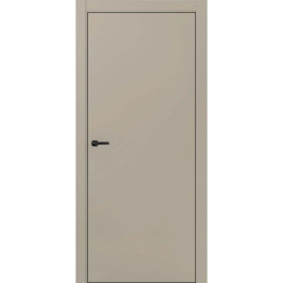 Межкомнатная дверь Силк ПЭТ мокко с черной АБС-кромкой