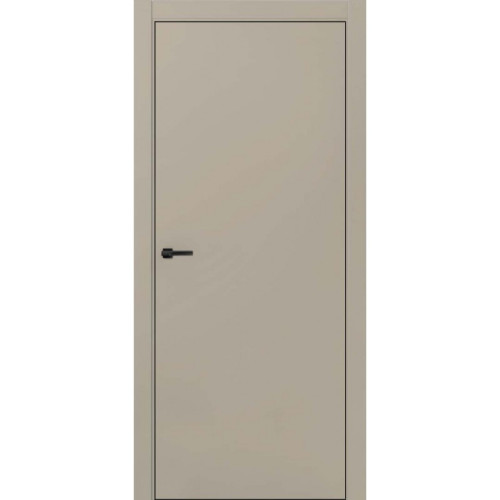 Межкомнатная дверь Silk ПЭТ мокко с черной ABS-кромкой