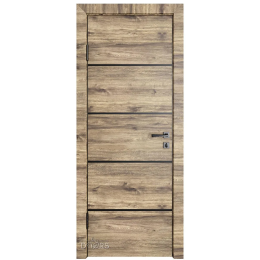 Дверь звукоизоляционная ДГ-605 Латте софт /молдинги 42 Дб