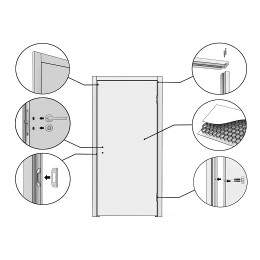 Дверь с четвертью ДПГ белая