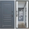 Входная дверь Страж К-8 Зеркало, цвет velluto oscure ag 710, панель - 3k yodoors-8 цвет velluto bianco ag 700 + Зеркало