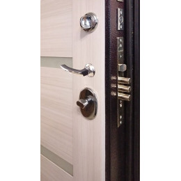 Дверь входная Президент Х7, цвет хамелеон антик, панель - президент х7 цвет сандал белый